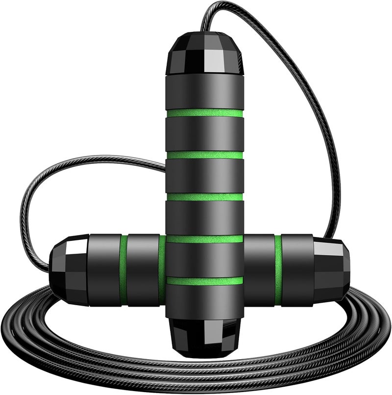 SKIFUL Jump Rope,Tangle-Free Rapid Speed Jump Rope with Ball Bearings for Men,Women and Kids,Adjustable Steel Skipping Rope with Ergonomic Foam Handles,A Ideal Equipment and Accessories for Workout,Fitness,Exercise,Home Gym,Slim Body - Image 1